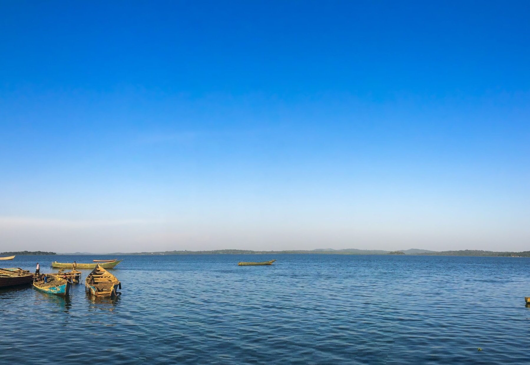 Lake victoria uganda blue sky
