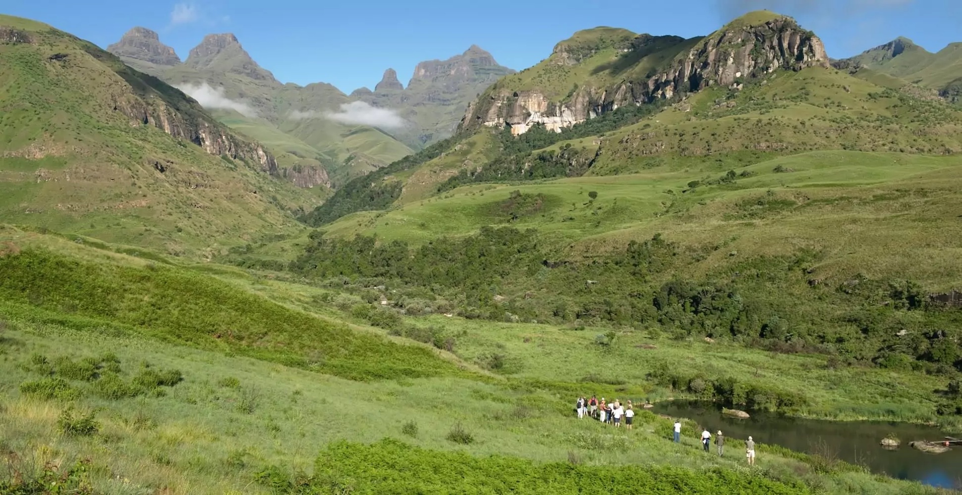 Senderismo en los montes Drakensberg