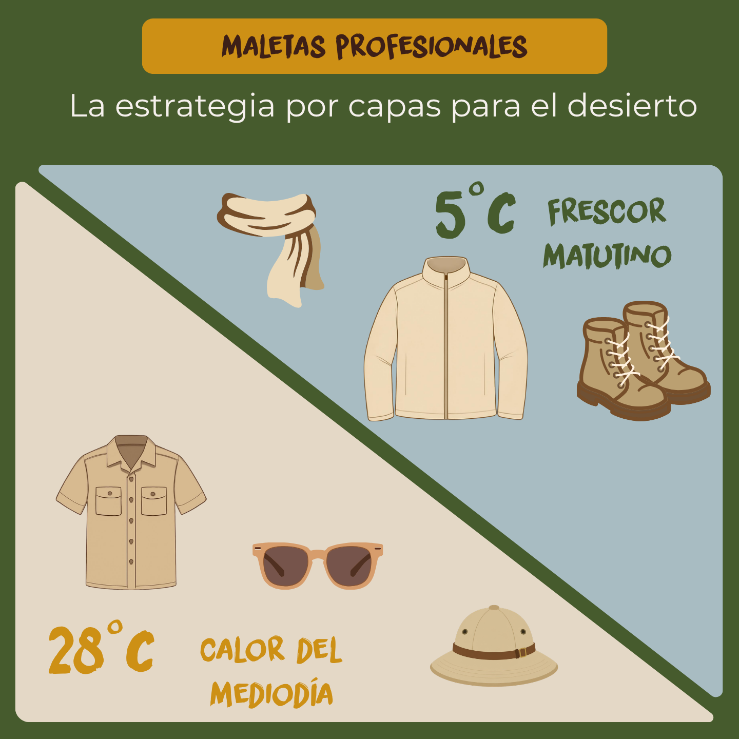 Empaca como un experto: viste en capas para tu safari